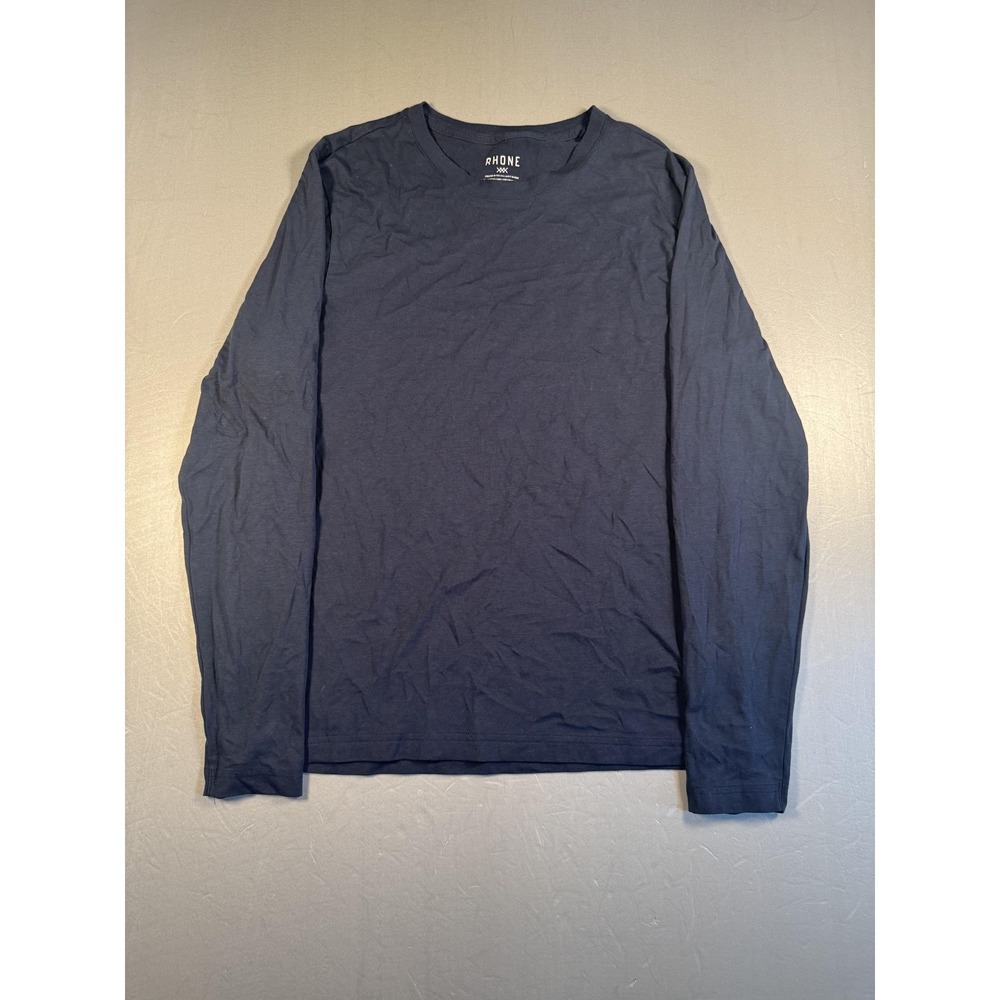 Rhone Shirt Mens Medium Navy Blue Long Sleeve Crewneck Performance‎ Athletic